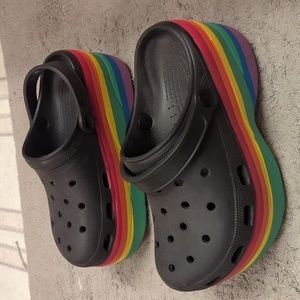 Rainbow Platform Not-Crocs